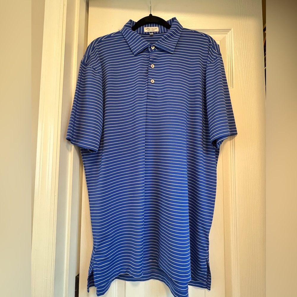 Peter Millar Stripe Golf Polo size L